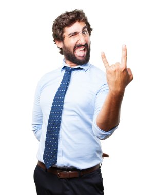 kızgın ifade ile deli iş adamı