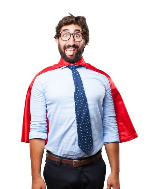 sürpriz ifade ile deli iş adamı