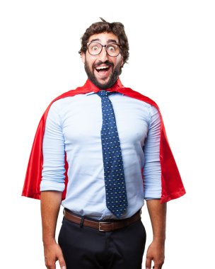 sürpriz ifade ile deli iş adamı