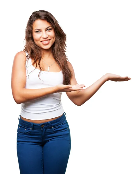 Joven negro chica con feliz expresión —  Fotos de Stock