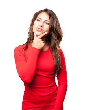 endişeli ifade ile siyah kız