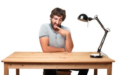 kızgın ifade ile çılgın adam