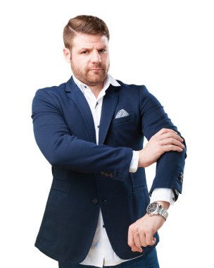 mutlu ifade ile genç işadamı