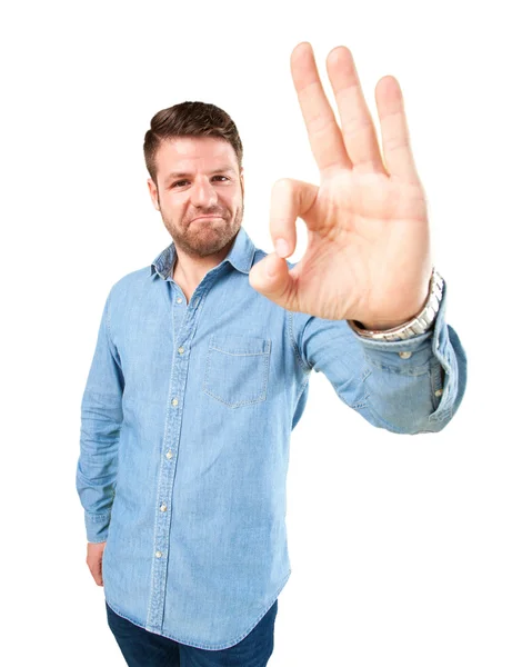 Joven hombre de negocios con expresión feliz — Foto de Stock