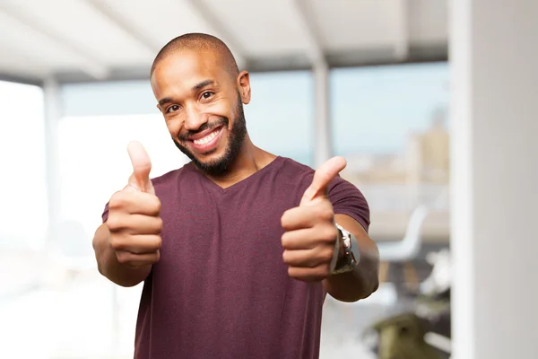 Black businessman with happy expression — Stock Photo, Image