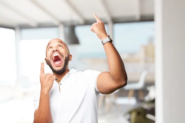 Jovem com expressão feliz — Fotografia de Stock