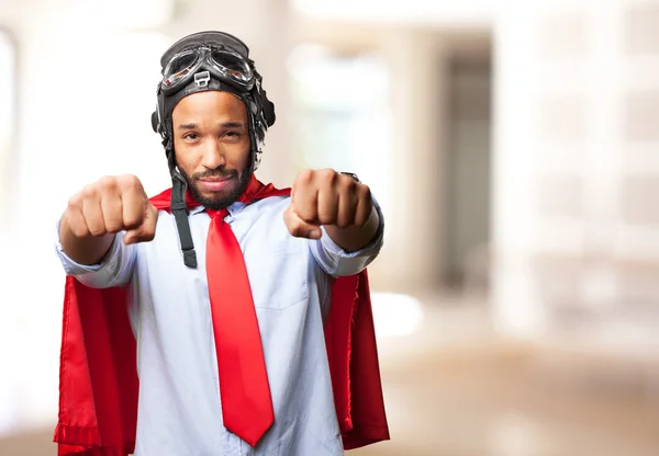 Homem negro com expressão irritada — Fotografia de Stock