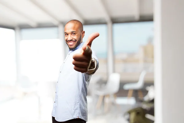 black businessman with happy expression