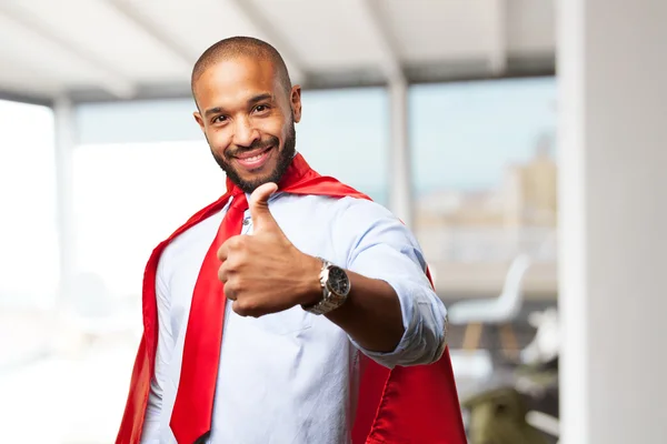 Hombre de negocios negro con expresión feliz — Foto de Stock