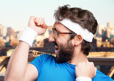 deli spor adam komik ifade ile