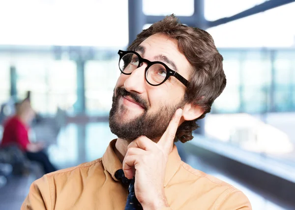 Crazy man with funny expression — Stock Photo, Image