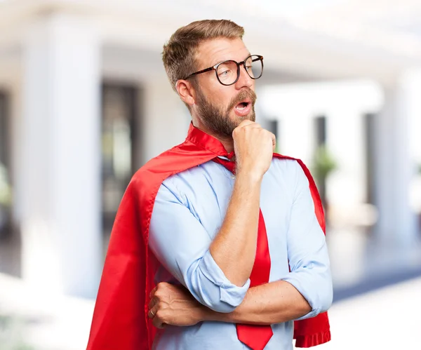 Loco hombre de negocios con expresión preocupada — Foto de Stock