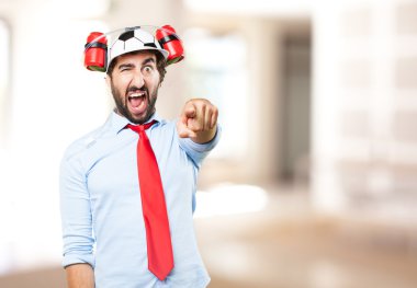 kızgın ifade ile çılgın adam