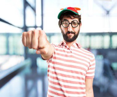 kızgın ifade ile çılgın adam