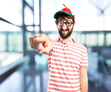 kızgın ifade ile çılgın adam