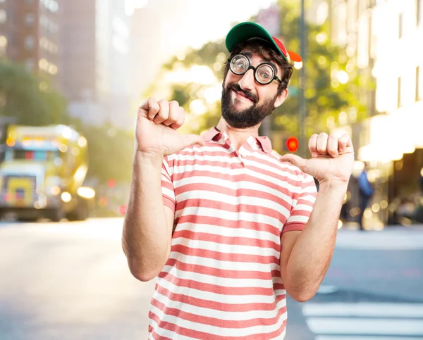 Narr mit glücklichem Gesichtsausdruck — Stockfoto