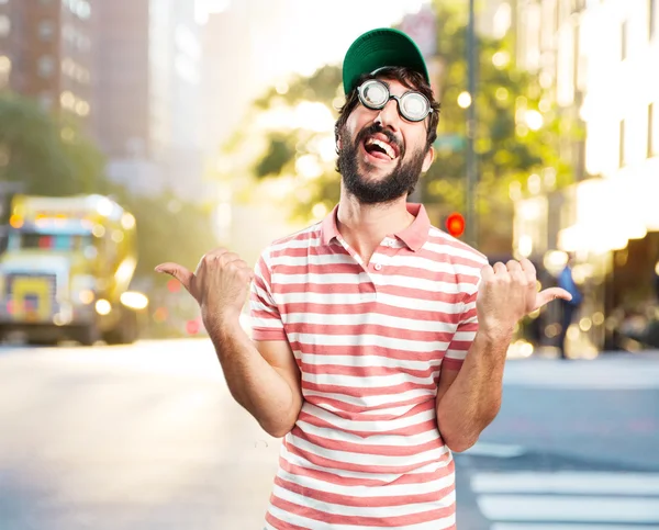 Narr mit glücklichem Gesichtsausdruck — Stockfoto