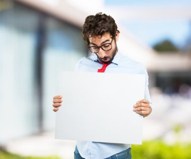 beyaz boş deli iş adamı