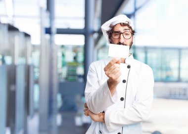 İsim kartı ile deli Şef