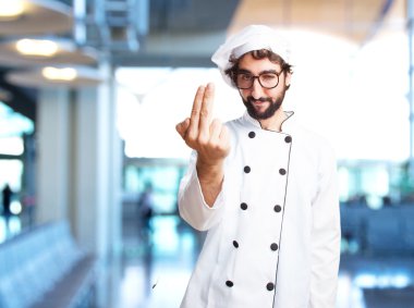 kızgın ifade ile deli Şef