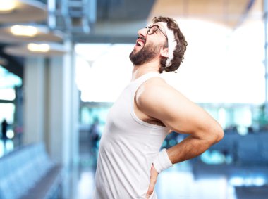 kızgın ifade ile deli sporcu