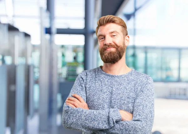 Blondýn s blažený výraz — Stock fotografie