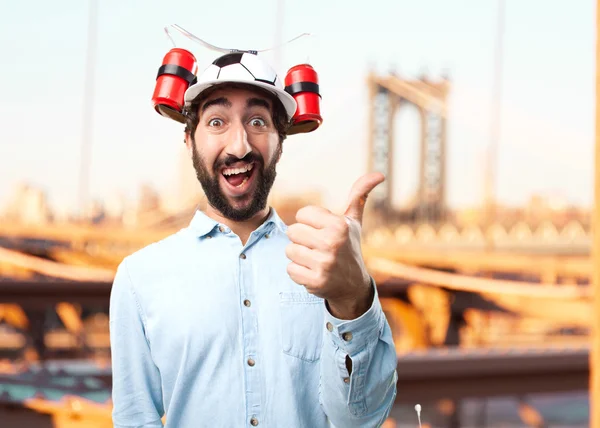 Young businessman with happy expression — Stock Photo, Image