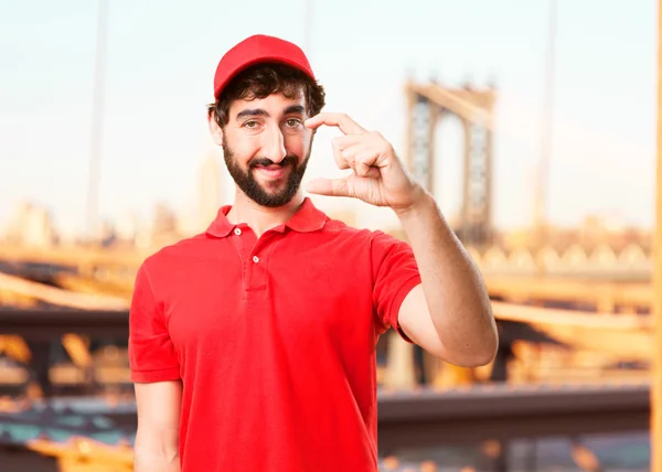 Traficante louco com expressão feliz — Fotografia de Stock