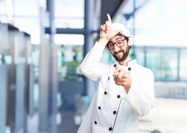 Crazy chef with happy expression — Stock Photo, Image