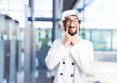 mutlu ifade ile deli Şef