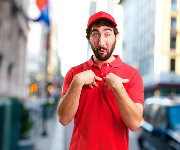 Joven loco con expresión preocupada — Foto de Stock