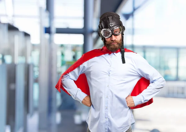 Blond hjälte man med glad uttryck — Stockfoto