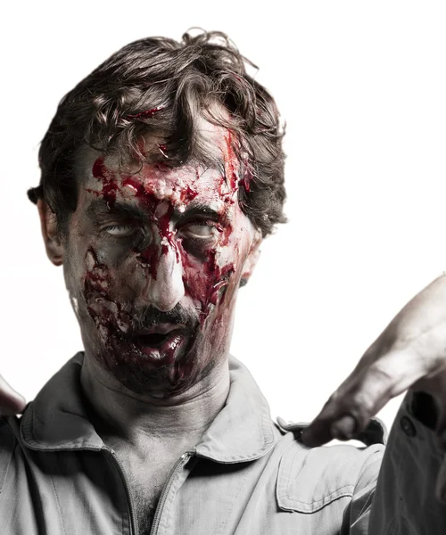 Portrét muže zombie — Stock fotografie