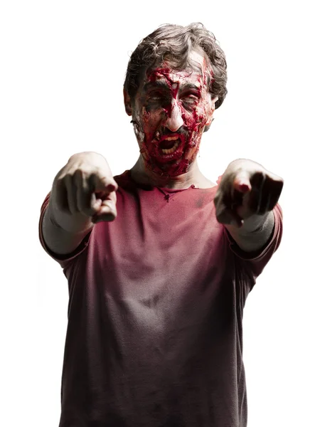 Ritratto uomo zombie — Foto Stock