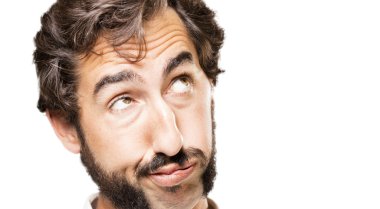 Genç serin adam sıkıcı