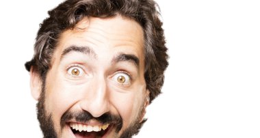  jest kutlama ile genç serin adam