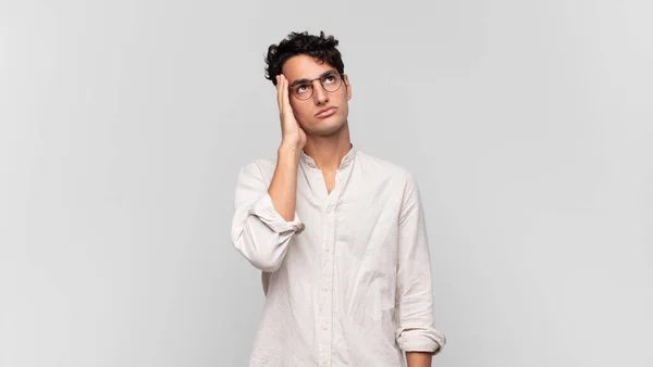 Young Handsome Man Feeling Bored Frustrated Sleepy Tiresome Dull Tedious — Stock Photo, Image