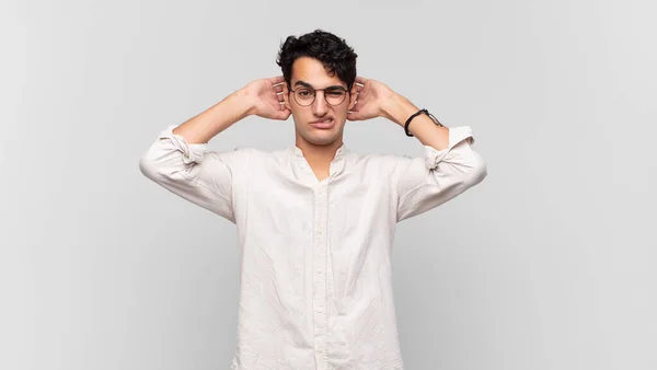 Young Handsome Man Feeling Frustrated Annoyed Sick Tired Failure Fed — Stock Photo, Image