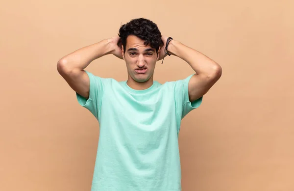 Young Handsome Man Feeling Frustrated Annoyed Sick Tired Failure Fed — Stock Photo, Image