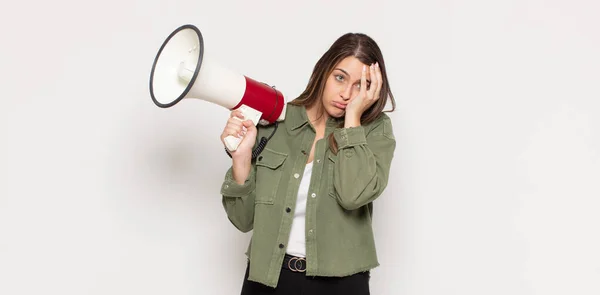 Young Blonde Woman Feeling Bored Frustrated Sleepy Tiresome Dull Tedious — Stock Photo, Image