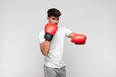 Genç adam eğitimi. spor konsepti