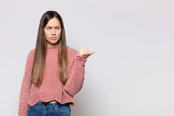 Preety Woman Ausdruck Eines Konzepts Mit Kopierraum — Stockfoto