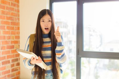 Asyalı genç bir kadın kızgın agresif bir ifadeyle kameraya bakıyor. Öfkeli, çılgın bir patron gibi görünüyor.