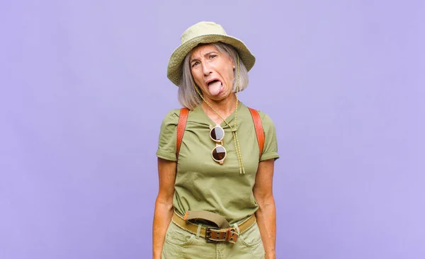 Middle Age Tourist Woman Holidays — Stock Photo, Image