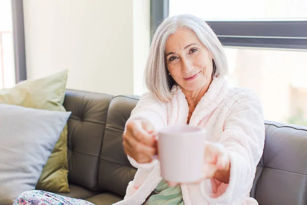 Middle Age Woman Home — Stock Photo, Image