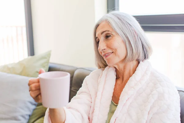 Middle Age Woman Home — Stock Photo, Image