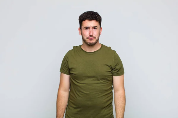 Young Man Feeling Sad Whiney Unhappy Look Crying Negative Frustrated — Stock Photo, Image