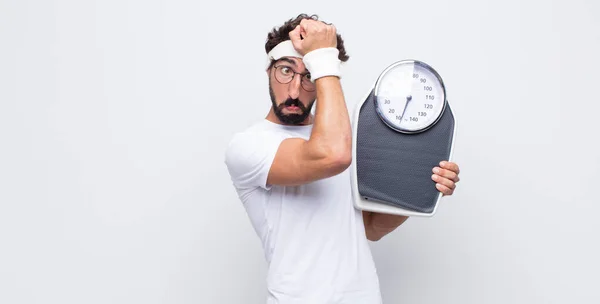 Young Man Raising Palm Forehead Thinking Oops Making Stupid Mistake —  Fotos de Stock