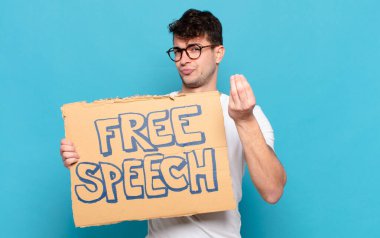 Kapiş ya da para yapan genç adam, sana borçlarını ödemeni söylüyor.!