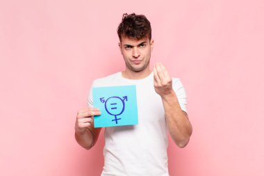 Kapiş ya da para yapan genç adam, sana borçlarını ödemeni söylüyor.!